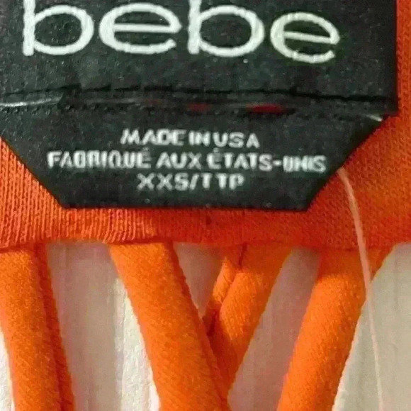BEBE Orange Dress With Criss Cross Back - NWT - Size XXS - B40 - Picture 4 of 7